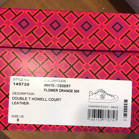 Tory Burch Howell Court Sneaker size 8 - Picture 2 of 5